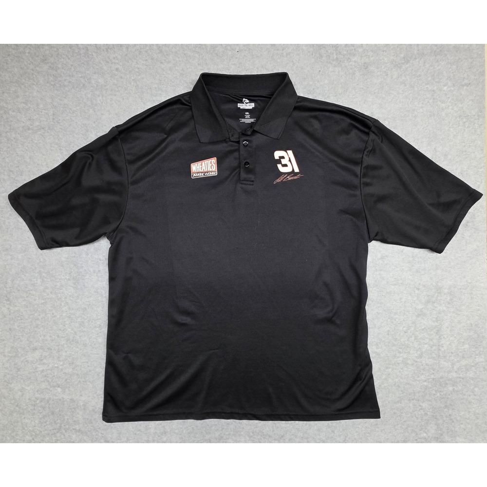 Jeff Burton #31 Wheaties Racing NASCAR Polo Shirt XXL Black RCR